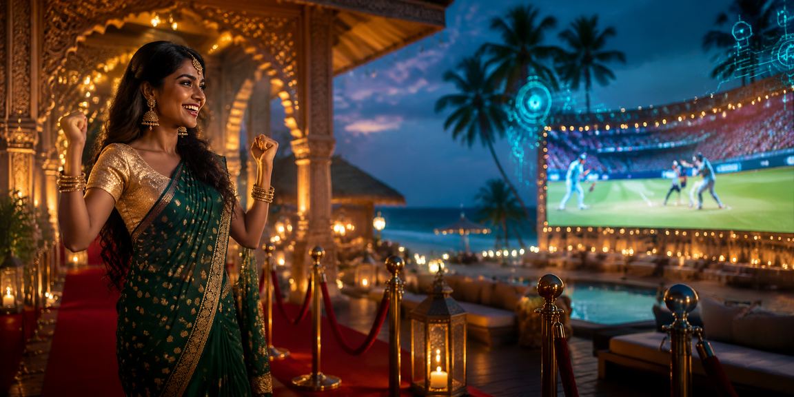A Bangladeshi model celebrating cricket betting at Saint Martin's Island